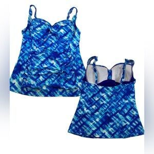 SoftSurroundings TANKINI TOP XL Bra lined NWOT